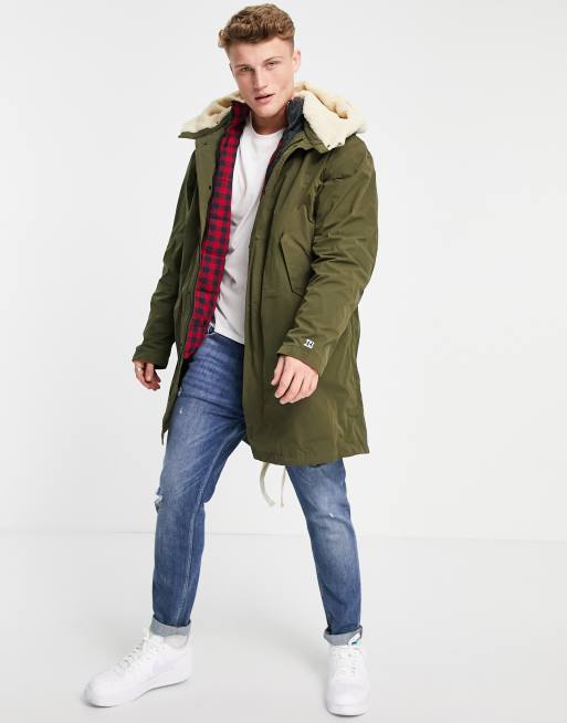 Parka tommy hilfiger kaki new arrivals