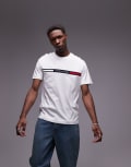 [Tommy Hilfiger] Tommy Hilfiger linear flag t-shirt in white L White