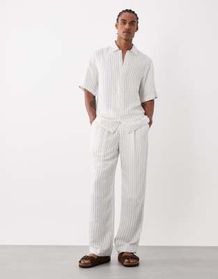 Tommy Hilfiger Linen Blend Pants In White