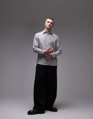 Tommy Hilfiger Linen Look Shirt In Multi