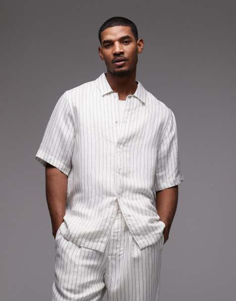 Tommy Hilfiger linen shirt co-ord in white - view 1