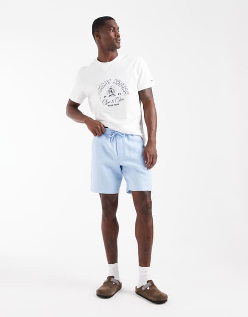 Tommy Hilfiger linen shorts in light blue, 4 of 5