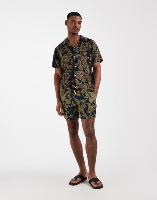Tommy Hilfiger linen set in navy floral print, 3 of 3