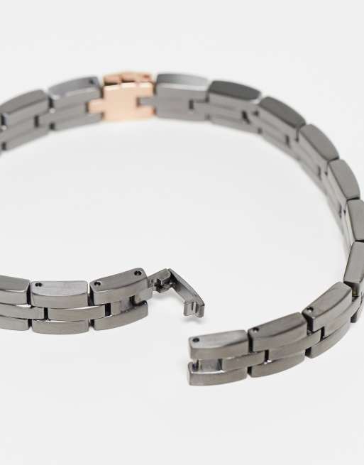 Tommy hilfiger link bracelet 2025 in silver and rose gold