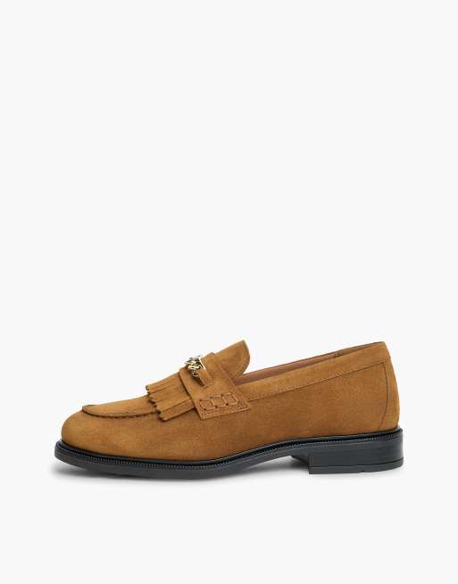 Tommy Hilfiger Loafer aus Wildleder mit Fransen und Horsebit in Braun, 7 von 7