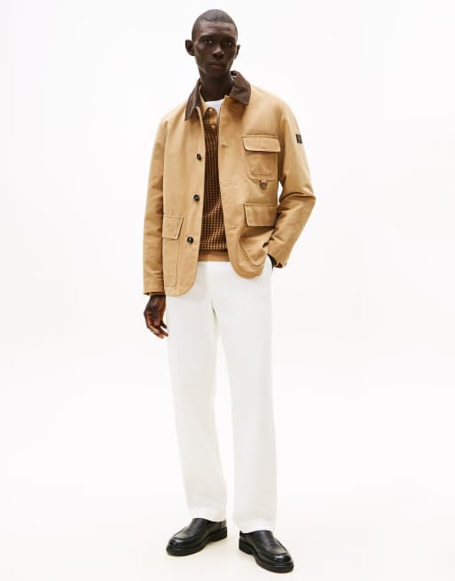 Tommy Hilfiger – Locker geschnittene Twill-Hose in Weiß