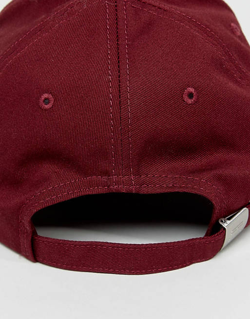 Tommy Hilfiger Logo Baseball Cap in Wine Red | ASOS
