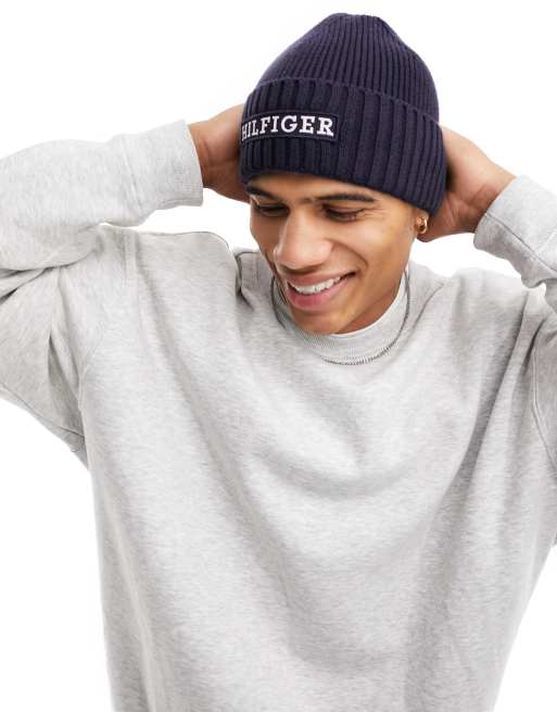 Blue tommy hot sale hilfiger beanie