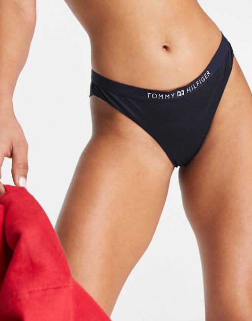 Tommy hilfiger store navy bikini bottoms