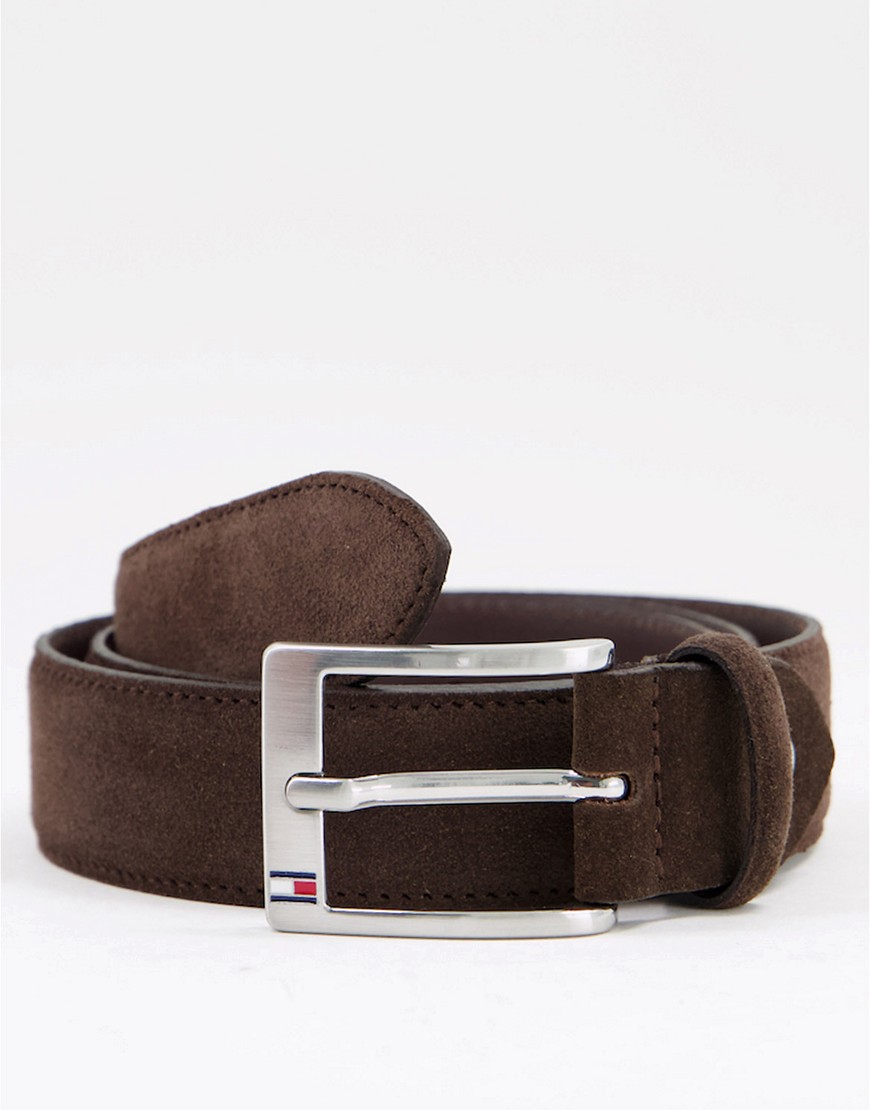 Tommy Hilfiger logo buckle belt in brown