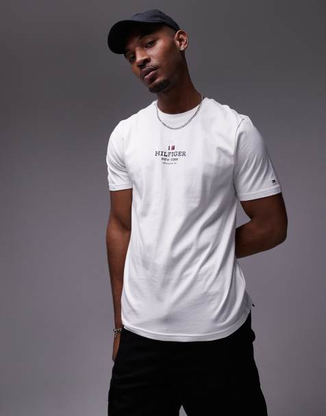 Tommy Hilfiger Logo crew neck t-shirt in white - view 1