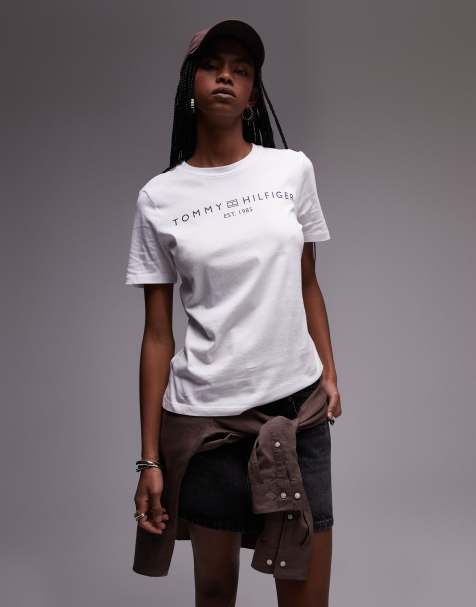 Tommy Hilfiger Logo crew neck t-shirt in white - view 1