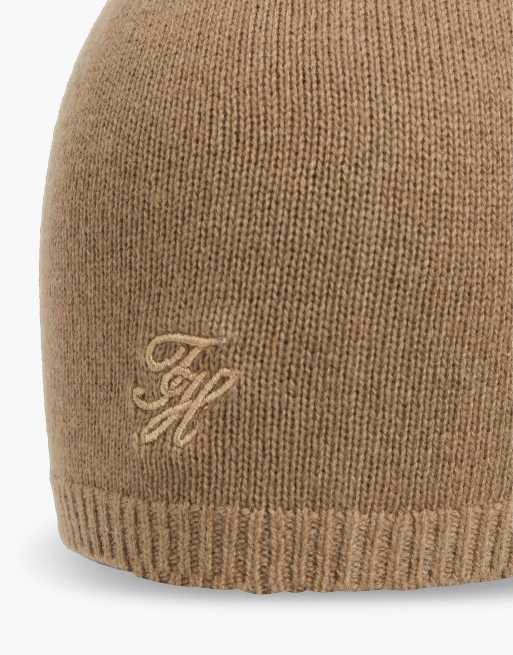 Tommy Hilfiger Logo embroidery blend beanie in tundra moss, 3 of 4