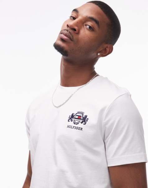 Tommy Hilfiger Logo embroidery t-shirt in white - view 1
