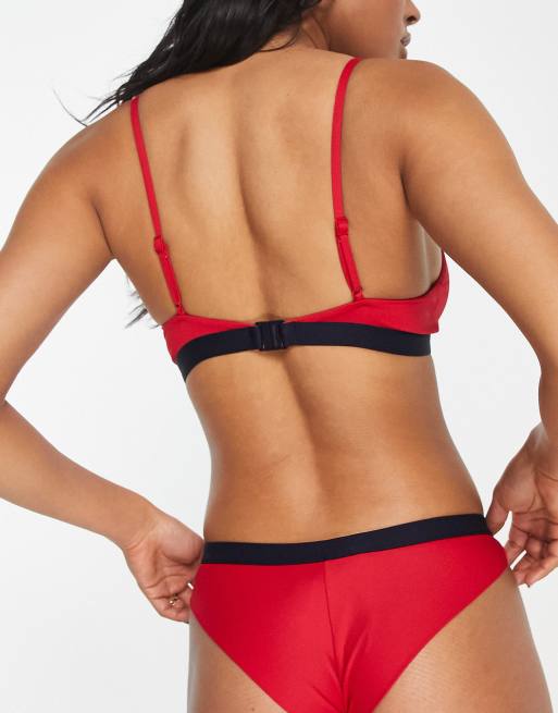 Tommy hilfiger red bikini 2024 top