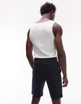 Tommy Hilfiger Logo Jersey Shorts In Blue