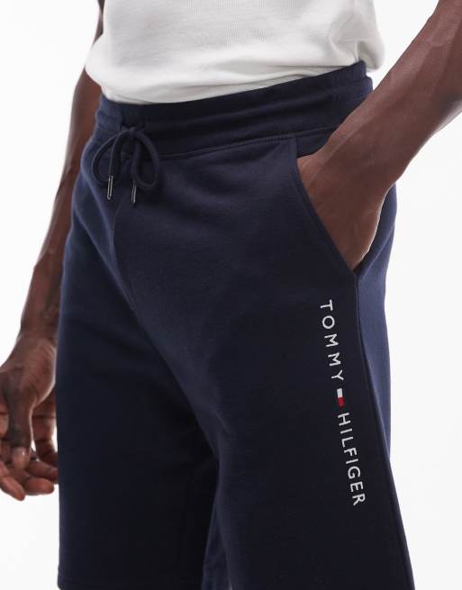 Tommy Hilfiger logo jersey shorts in navy, 5 of 5