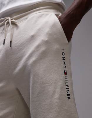 Tommy Hilfiger Logo Jersey Shorts In White
