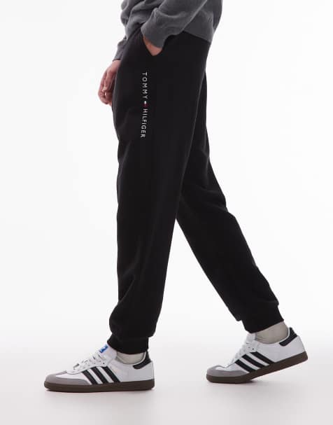 Tommy Hilfiger logo joggers in black - view 1