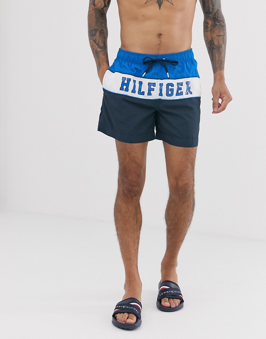 Tommy Hilfiger logo medium swim trunks-Blue