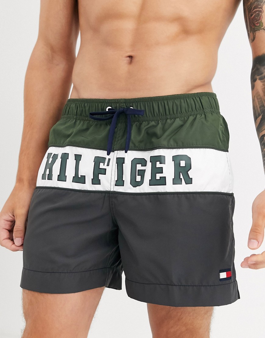 Tommy Hilfiger logo medium swim trunks-Black