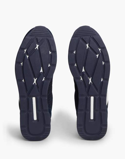 Tommy Hilfiger Logo mixed texture trainers in rwb, 5 of 7
