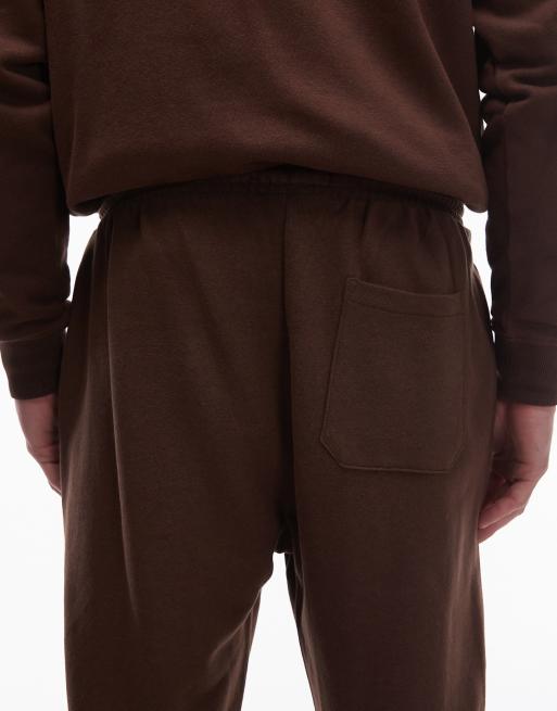Tommy Hilfiger logo oversized trackies in brown, 4 of 5