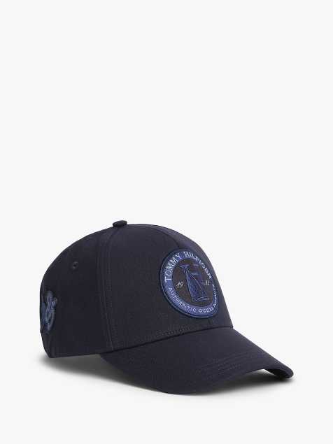 Tommy Hilfiger Logo patch six-panel baseball cap in dark blue - view 1