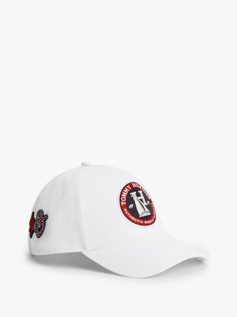 Tommy Hilfiger Logo patch six-panel baseball cap in white - view 1