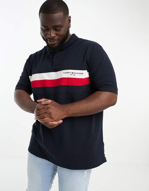 Tommy Hilfiger logo polo shirt in black | ASOS