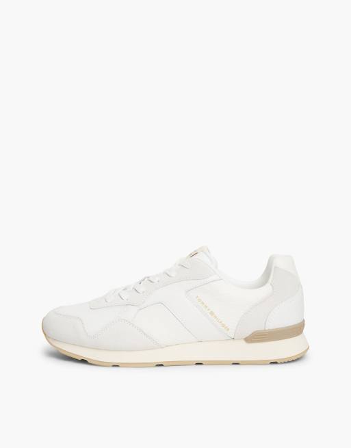 Tommy Hilfiger Logo-Sneaker in Ecru mit Materialmix, 7 von 7