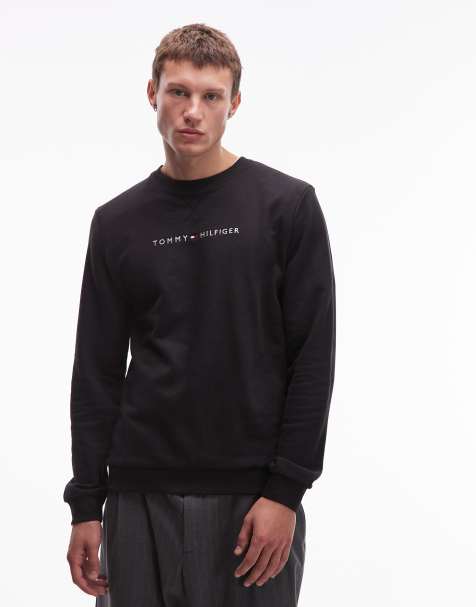 Tommy Hilfiger logo sweatshirt in black - view 1