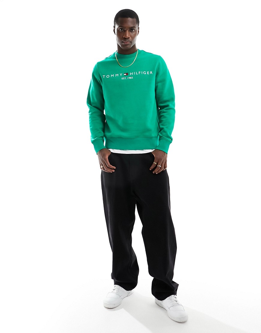 Tommy Hilfiger logo sweatshirt in green