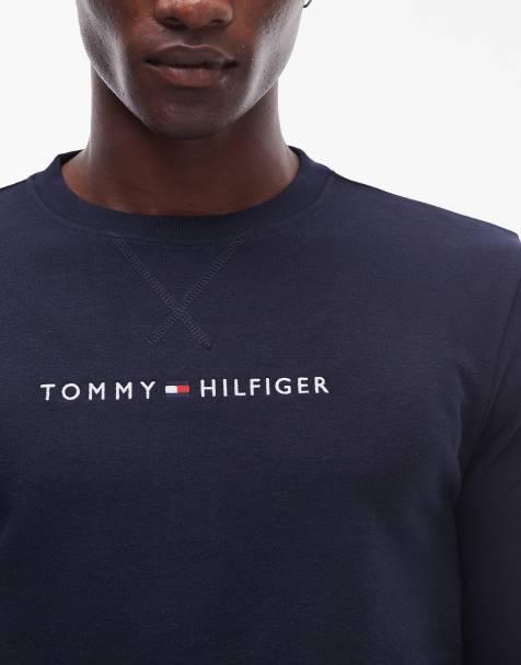 Tommy Hilfiger logo sweatshirt in navy - view 2