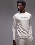 [Tommy Hilfiger] Tommy Hilfiger logo sweatshirt in off white 2XL WHITE
