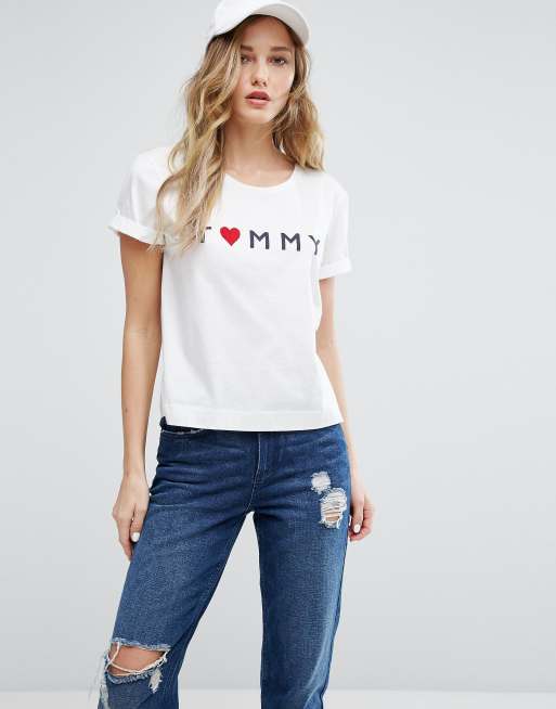 Tommy hilfiger women's on sale logo t shirt