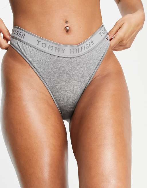 tommy hilfiger grey thong