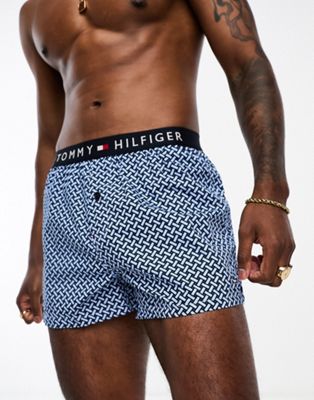 Tommy Hilfiger logo waistband l boxers in blue check