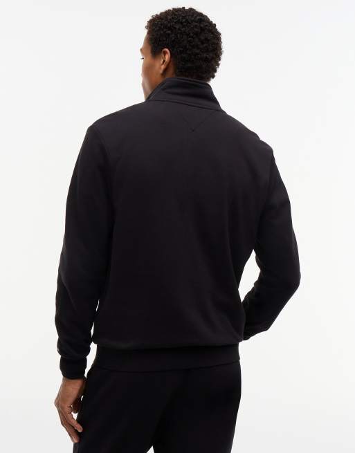Tommy Hilfiger Logo zip-thru terry sweatshirt in black, 4 of 5