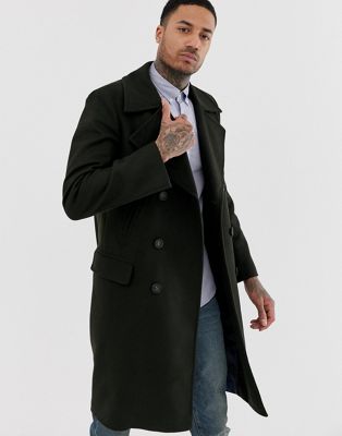 tommy hilfiger double breasted wool blend coat