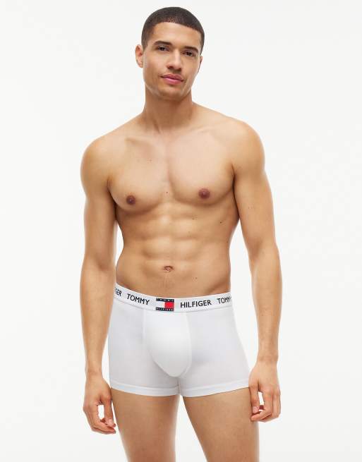 Tommy Hilfiger lot de 3 boxers à ceinture logo heritage en blanc/blanc/blanc, 2 de 5