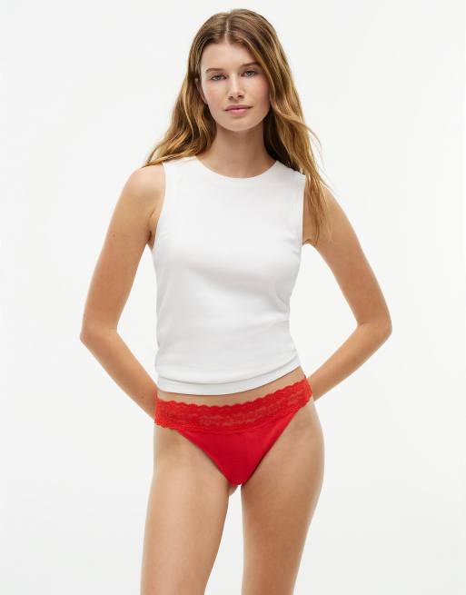 Tommy Hilfiger lot de 3 tangas en dentelle à logo et maille pointelle, multicolore, 7 de 7