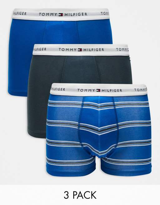 Tommy Hilfiger - Lot de 3 boxers à ceinture à logo - Multicolore