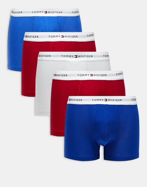 Tommy Hilfiger - Lot de 5 boxers à logo répété - Multicolore