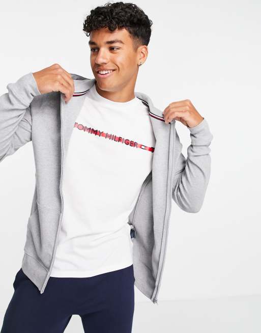 Tommy sport grey store hoodie