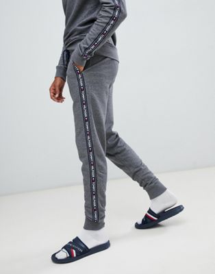 tommy hilfiger grey taped track pants