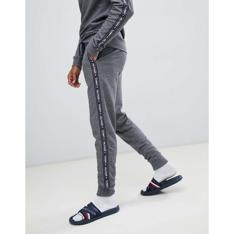 Tommy Hilfiger lounge joggers with logo taping in dark grey