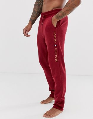 Tommy Hilfiger - Lounge-joggingbroek in rood met logo aan de zijkant