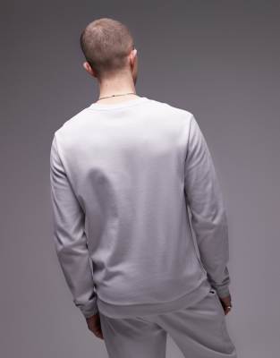 Shop Tommy Hilfiger Lounge Logo Sweatshirt In Gray