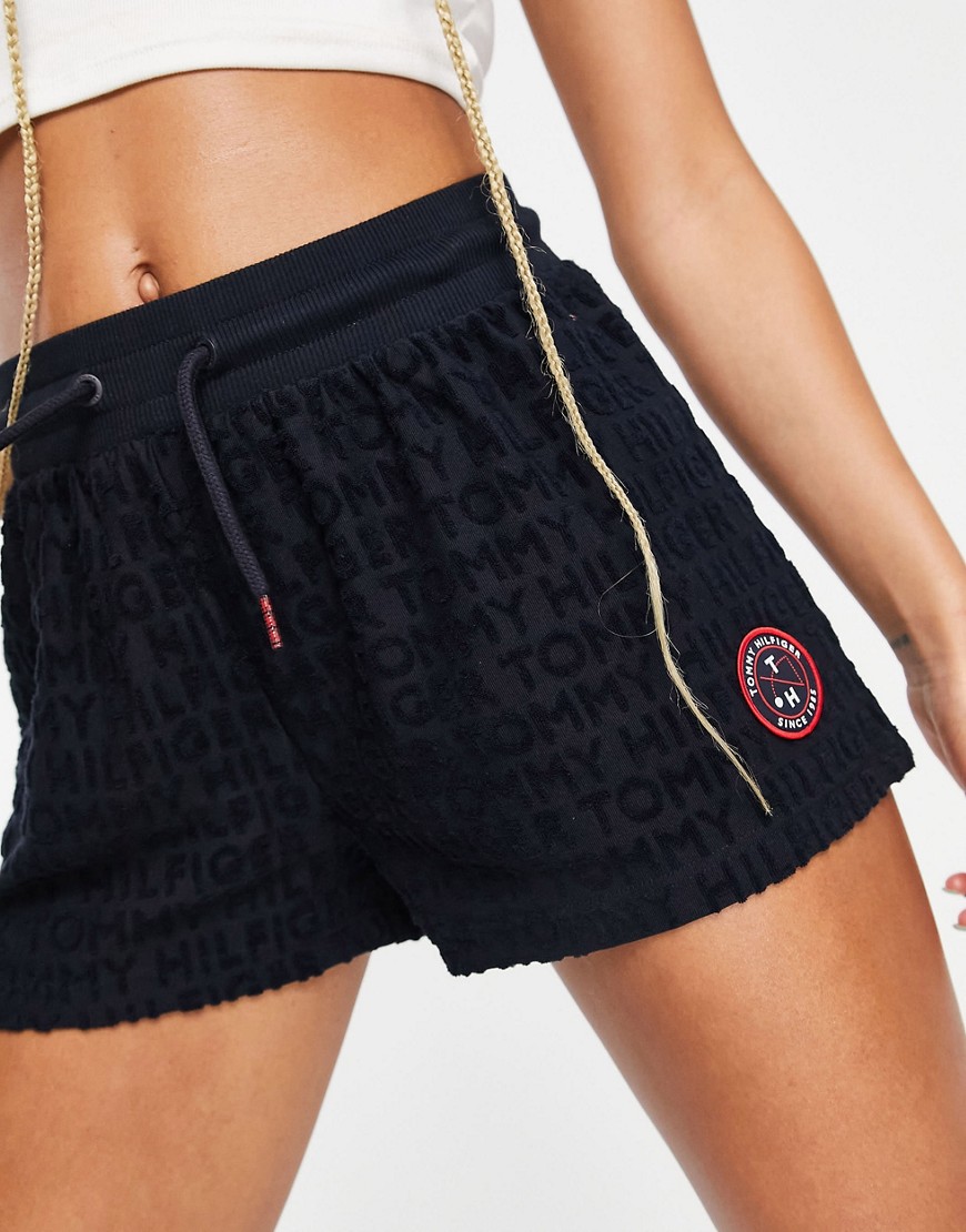 Tommy Hilfiger lounge retro towelling short in navy